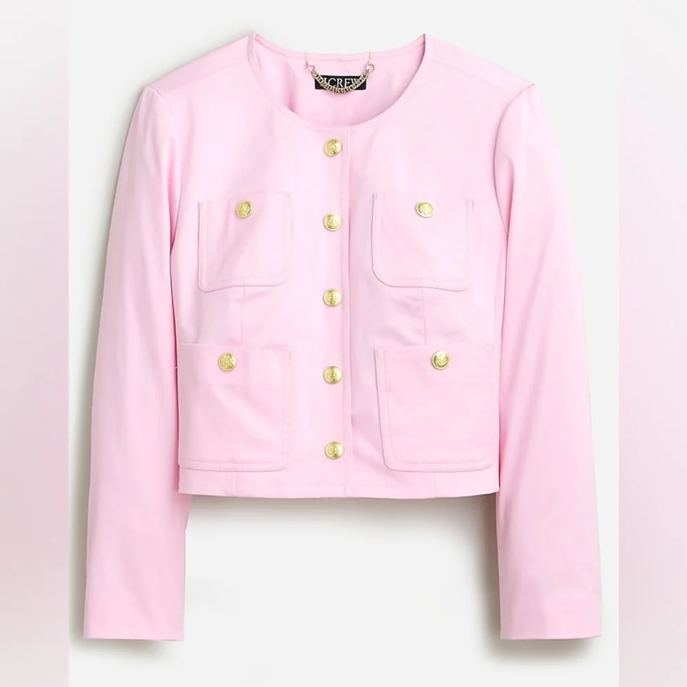 Louisa lady jacket in lightweight chino in cupcakes blush